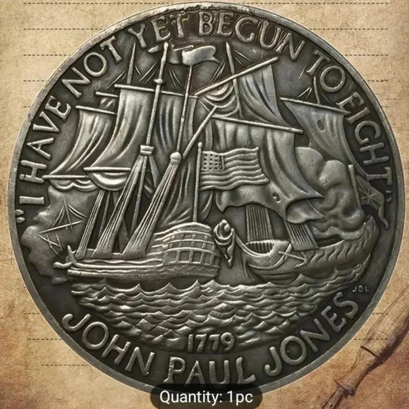 None Other - 1779 USA Coin, Sailing Antique Silvery Dollar.. NWT